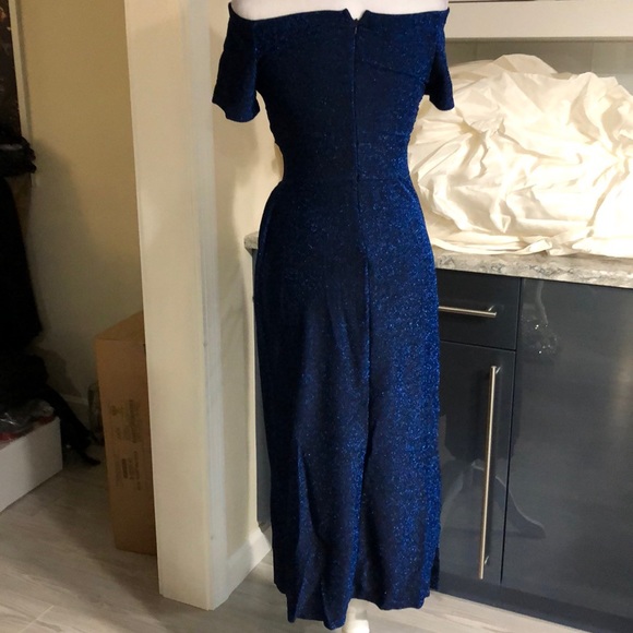 Versatile shoulder metallic party dress - Picture 4 of 8